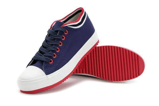 Ladies Canvas Ankle Style Fashion Sneakers - NAOOMA